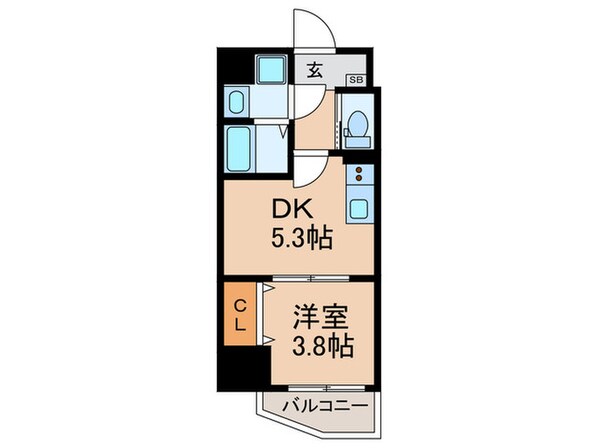 ドゥエリング緑橋の物件間取画像